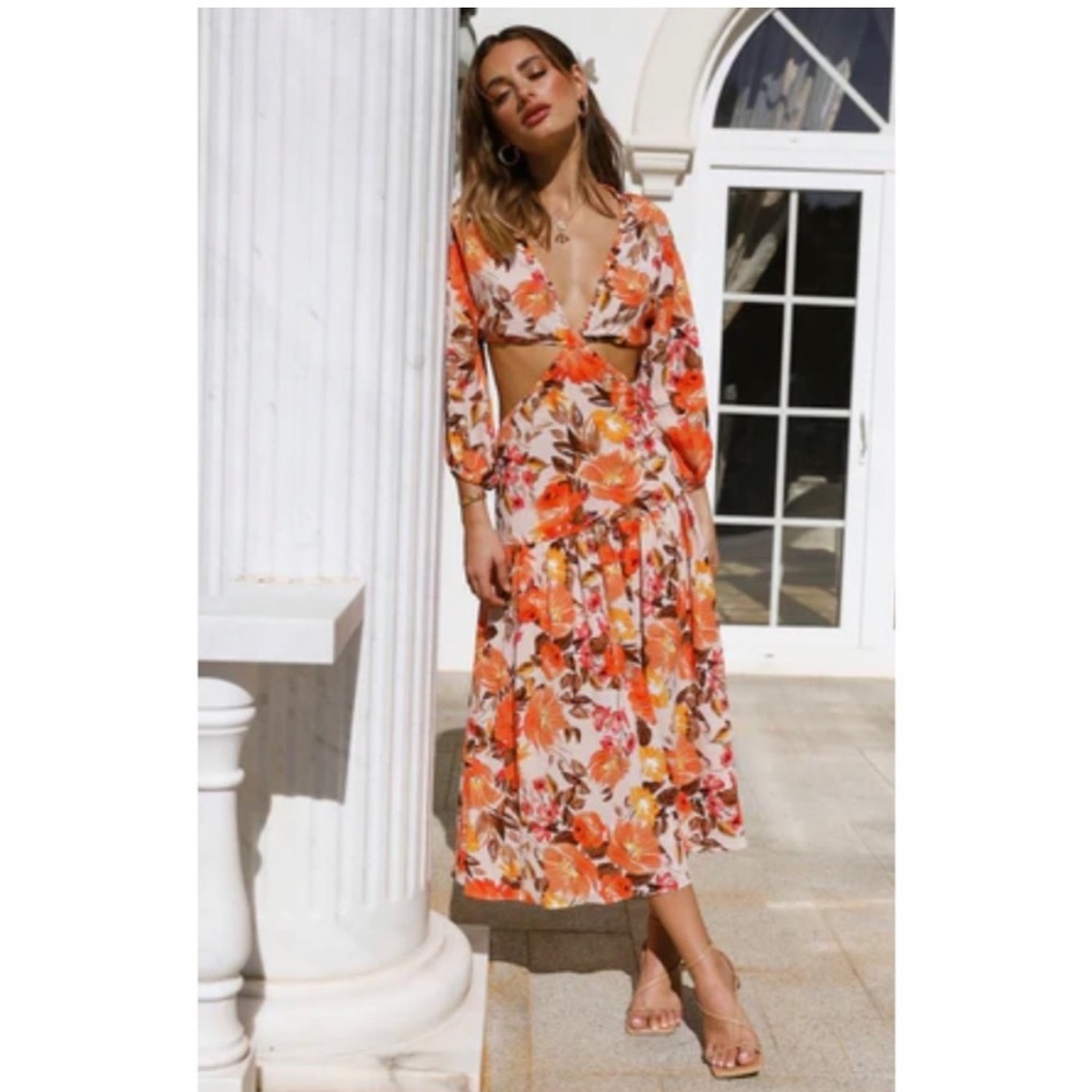 HELLO MOLLY multicolored don’t stop me midi dress